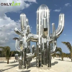 Outdoor Large Metal Cactus Sculpture