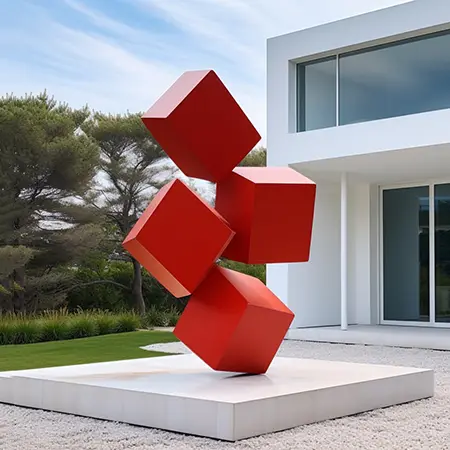 Metal Geometric Sculpture