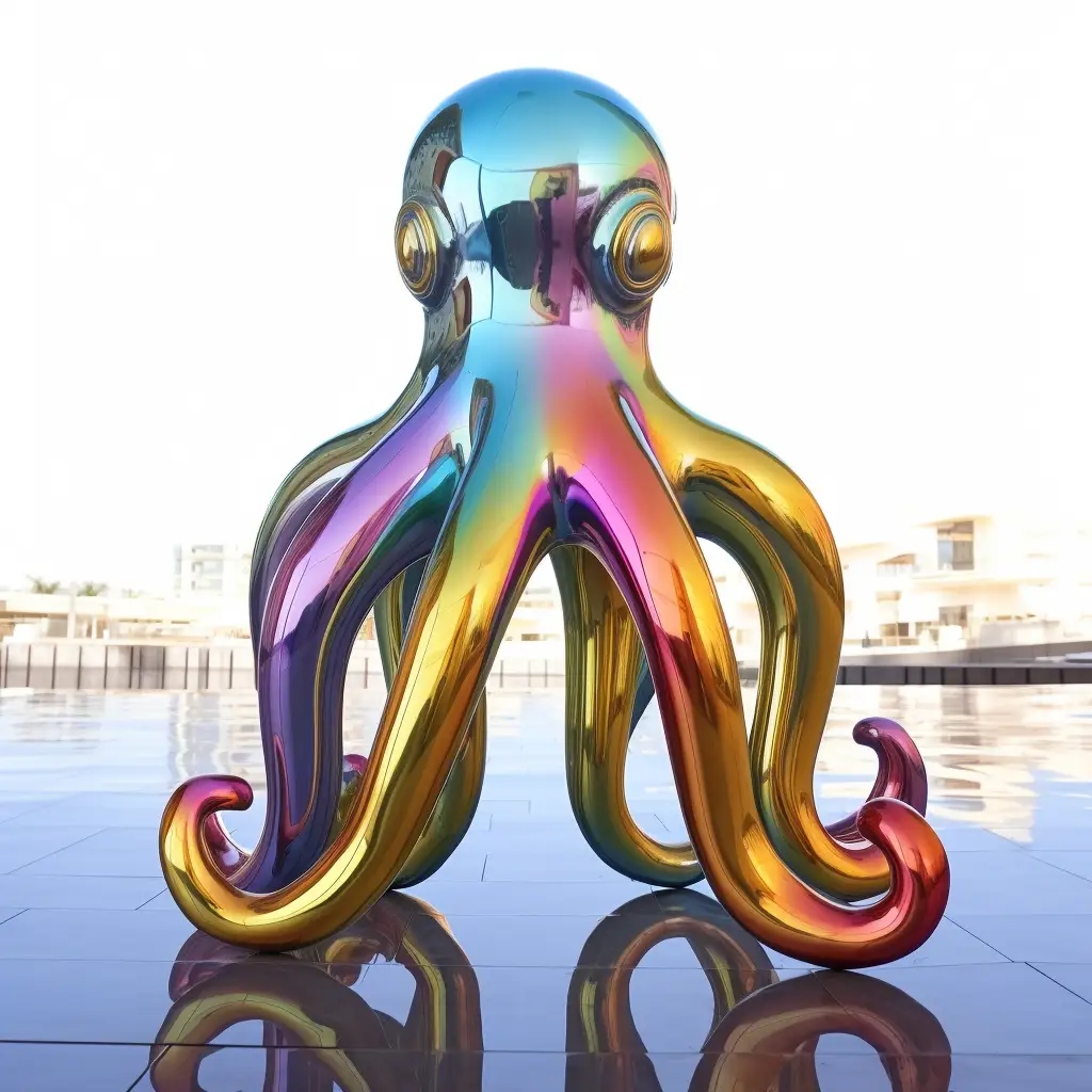 Octopus Chrome Sculpture