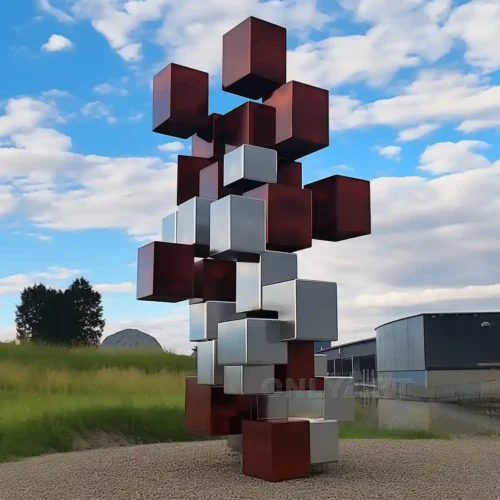 Metal Geometric Sculpture