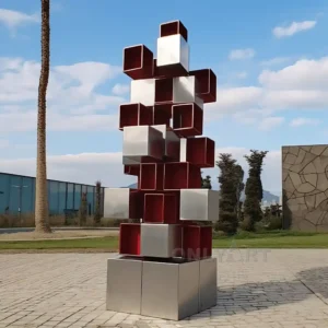 Stainless Steel Geometric Metal Sculpture