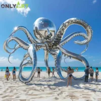 Beach Large Metal Octopus Sculpture
