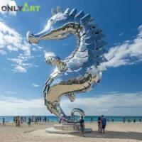 Metal Large Seahorse Sculpture