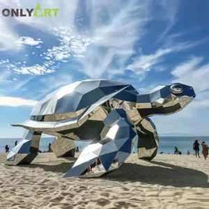 Metal Sea Turtle Sculpture Outdoor