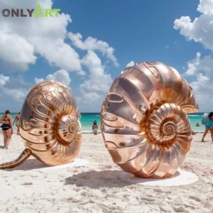Outdoor Metal Snail Sculpture Shell
