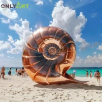 Metal Snail Shell Sculpture
