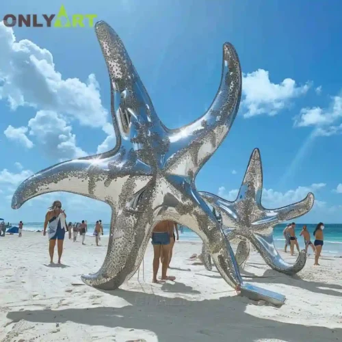 Art Metal Starfish Sculpture - Image 3