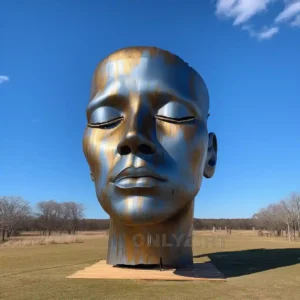 304 Stainless Steel Face Sculpture