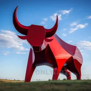 Abstract Bull Sculpture