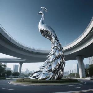 Art Decor Big Peacock Statue