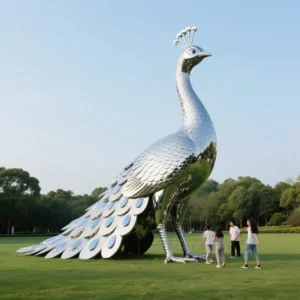Garden Metal Peacock Sculpture