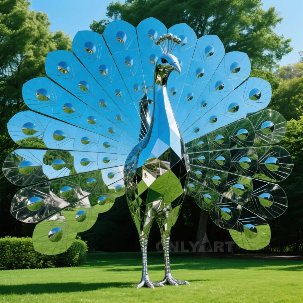 Garden Peacock Statue