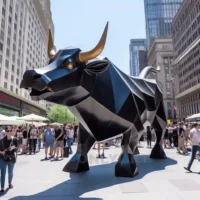 Geometric Giant Bull Sculpture