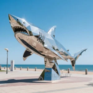 Geometric Shark Sculpture