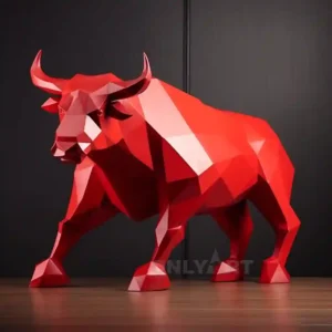 Geometry Animal Bull Sculpture