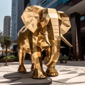Golden Elephant Sculpture
