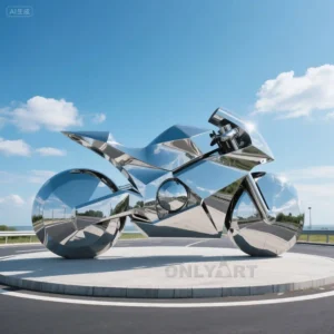 Huge Motorcycle Art Sculpture