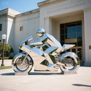 Large Outdoor Motorcycle Art Statue