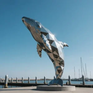 Geometry Humpback Whale Sculpture