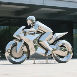 Metal Huge Motorcycle Sculpture