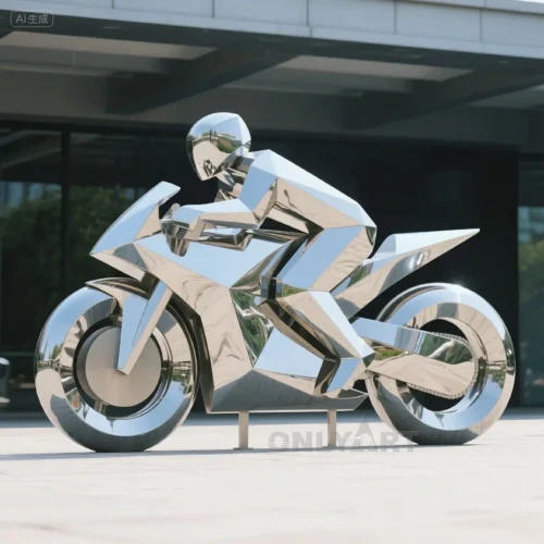 Metal Huge Motorcycle Sculpture