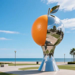 Large Orange Sculpture