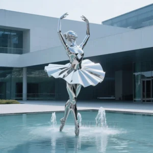 Life Size Metal Ballerina Sculpture