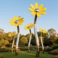 304 Stainless Steel Daisy Statues