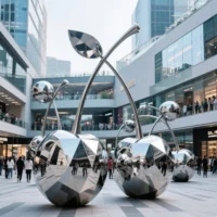 Geometric Cherry Sculpture For Sale