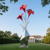 Geometric Metal Flower - Impatiens