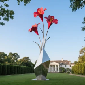 Geometric Metal Flower - Impatiens