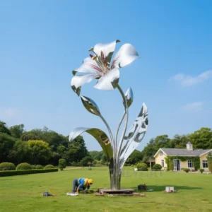 Impatiens Flowers Sculpture