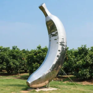 Large Metal Banana Statue