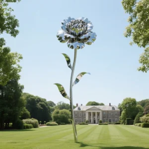 Large Metal Carnation Sculpture