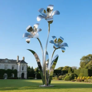 Large Outdoor Metal Flowers - Impatiens