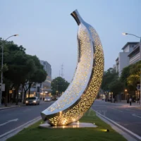 Light Metal Banana Sculpture