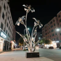 Metal Decorative Flowers - Impatiens