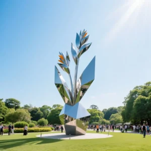 Metal Flower Sculpture - Gladiolus