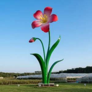 Metal Garden Plant - Impatiens