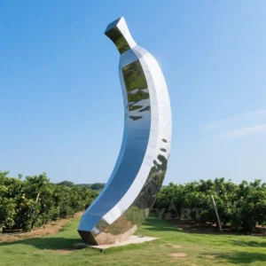 Metal Large Banana Sculpture