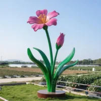 Outdoor Metal Flowers - Sunny Impatiens