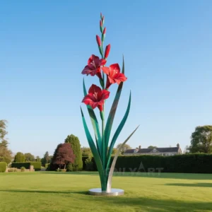 Red Gladiolus Sculpture