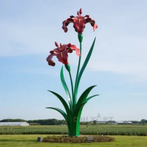 Rockin Red Dianthus Sculpture