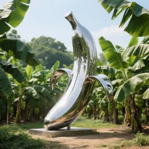 Stainless Steel Banana Sculpture