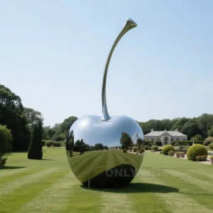 Stainless Steel Cherry Statue For Sale