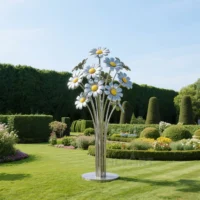 Stainless Steel Daisy Sculpture