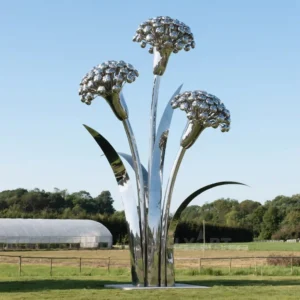 Stainless Steel Dianthus Statue