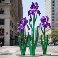 304 Stainless Steel Violet Sculpture