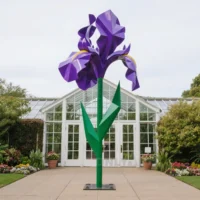Big Metal Flower - Violet