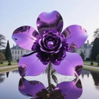 Custom Metal Flowers - Violet